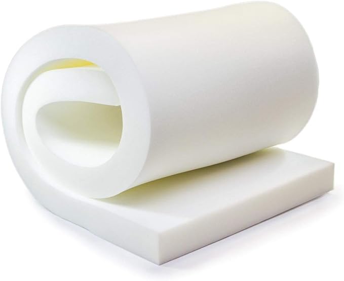 AK-Trading Upholstery Foam Cushion - Regular Density 1" Height x 24" Width x 72" Length - Home or Commercial Use Seat Replacement Foam Cushion - Made in USA