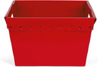 Hudson Exchange 18.25 x 13.25 x 11.75 (3 Pack) Corrugated Space Age Handled Storage Container Mail Tote, Red