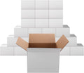 PETAFLOP Shipping Boxes 7x6x5 White Cardboard Box Kraft Corrugated Small Mailing Boxes, 25 Pack