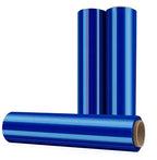 APQ 4 Rolls of Blown Hand Stretch Film 18" x 1500'. Blue Hand Stretch Wrap, 80 Gauge. Tear Resistant Residue Free Film for Moving, Shipping, Wrapping. Industrial Grade Pallet Shrink Wrap Film.