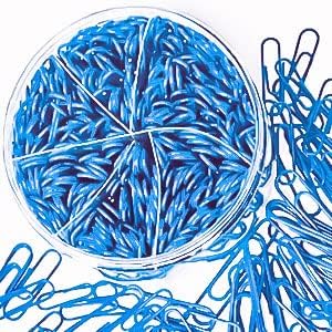 450 Blue Color Paper Clips Assorted Sizes Small, Medium and Large Paper Clips for Paperwork Ideal for Home, School and Office Use (Assorted, Blue)