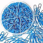 450 Blue Color Paper Clips Assorted Sizes Small, Medium and Large Paper Clips for Paperwork Ideal for Home, School and Office Use (Assorted, Blue)