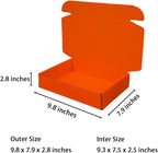 30 Pcs 9.8 x 7.9 x 2.8 inches Shipping Boxes for Small Business Cardboard Corrugated Mailer Boxes for Shipping Packaging Holidays Craft Gifts Giving Products (Orange Red, 9.8 x 7.9 x 2.8")