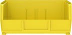Akro-Mils 30235 AkroBins Plastic Storage Bins, Space-Saving Stackable Bins for Garage, Pantry, Craft Organization, 11" x 11" x 5", Yellow, 6-Pack