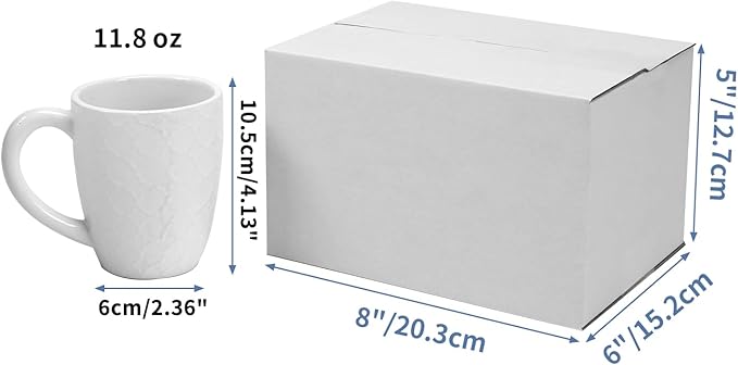 Hoikwo 8x6x5 (external dimensions) Small Shipping Boxes Set of 25, White Corrugated Cardboard Box for Small Business for Packaging Mailing