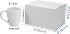 Hoikwo 8x6x5 (external dimensions) Small Shipping Boxes Set of 25, White Corrugated Cardboard Box for Small Business for Packaging Mailing