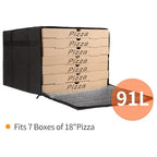 Bodaon Insulated Pizza Delivery Bags, 20" x 20" x 14" Insulated Food Delivery Bag for Rideshare Drivers, Pizza Pack, Pizza Hot Warmer Carrier, Food Warmers for Parties Insulation (Black, 1Pk)