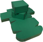 15 Pcs 6 x 6 x 3 inches Corrugated Cardboard Gift Boxes Recyclable Shipping Boxes for Mailing & Holidays, Wedding, Birthday, Gifts Packaging (Hunter Green, 6 x 6 x 3")