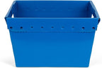 Hudson Exchange 18.25 x 13.25 x 11.75 (3 Pack) Corrugated Space Age Handled Storage Container Mail Tote, Blue