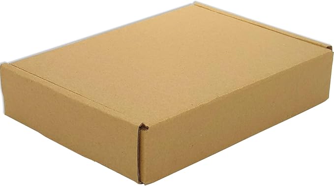 Small Brown Shipping Boxes for Small Business Pack of 25-8x5.5x1.6 inches Cardboard Corrugated Mailer Boxes for Shipping Packaging Craft Gifts Giving Products