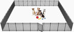 Dog Fence Outdoor Indoor, 47 Inch Height 40 Panels Dog Playpen for Large/Medium/Small Dogs Metal Dog Pen for Yard Camping and RV | Black-Silver