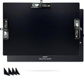 Aluminum 11x17 Clipboard A3 Metal Stainless Hangable Clipboards with 3 Clips Art Pen Holder Extra Large Clip Board for Business Medical Professionals Workshop (Black, A3)