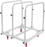 Steel Panel Truck, 1400lbs Heavy Duty Lumber Drywall Dolly Cart with 4" Swivel Casters, Table Dolly with Crossbeam & 3 Side Handrails for Garage, Home, Warehouse, 31" L X 28" W X 35" H (Grey)