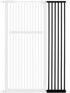 Lumizone Extra Tall Pet Gate 55.12" High Pressure Mounted 12.60" Wide Extension kit 1.37" Gap (12.60" W, Black)
