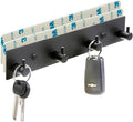 Key Hooks for Wall, Self Adhesive Key Holder for Wall with 2 Self-Adhesive Tapes, No Damage Key Holder Rack for Wall with 4 Key Hooks for Entryway, Door, Bathroom, Kitchen