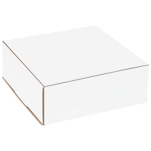Box USA BM883 8"L x 8"W x 3"H, White (Pack of 50)