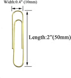 HAHIYO Paper Clips Large Sturdy 2 inches Length 70 Pack Paperclips Heavy Duty Tight Grip Rust Proof Reusable Metal Bright Gold for Home Office School
