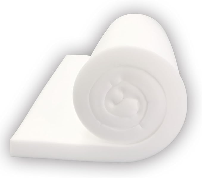 FOAMYFOAM 5Pack High Density 1 inch Thick, 24 inch Wide, 72 inch Long Upholstery Foam, Cushion Replacement