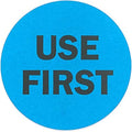 2 Inch Round Blue Labels for Inventory Food Rotation Control, 500 Stickers Per Roll (Use First)