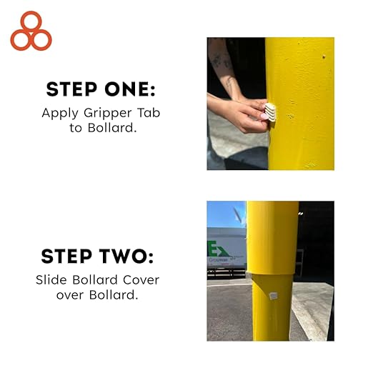 Innoplast BollardGard 7" x 52" Bollard Cover Yellow (Yellow Green Tape)