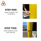 Innoplast BollardGard 7" x 52" Bollard Cover Yellow (Yellow Green Tape)