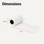 Amazon Basics Thermal Paper Receipt Rolls, POS Receipt, 2 1/4" x 50', 50 Rolls, BPA-Free and FSC Certified, Recycled Materials, White