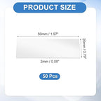 uxcell 50Pcs Double Sided Adhesive Pads, 1.97" x 0.79" Clear Removable Heavy Duty Mounting Tape Picture Hanging Sticky Adhesive Pad for Wall, Poster Picture, DIY Craft