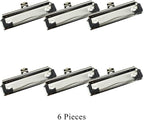 HAHIYO 3.94 Inches Metal Clipboard Clips with Rubber Grips 6 Pack Mountable Sturdy Strong Springs with Rivets Document File Wood Plastic Clips Board for Office School Home