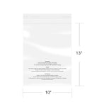 iMailer - 100 Pcs - 10" x 13" Clear Poly Bags for Clothing - Self Seal Suffocation Warning Plastic Poly Bags 1.6 Mil for Shipping, Packaging, T-Shirt - Permanent Adhesive