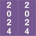 2024 Year Stickers, Doctor Stuff 2024 Chart Stickers, Purple Color Coded, IFC Style, USA Made Year Labels for X-Ray Jackets, 500/Roll, 1 Roll, 1-7/8" x 1-7/8"