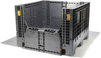 Hudson Exchange 48 x 45 x 34" (2000 lb Capacity) Collapsible Bulk Container With Access Doors, Black