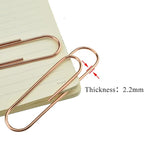 HAHIYO Paper Clips Sturdy 4 inches Length 14 Pack Paperclips Heavy Duty Tight Grip Rust Proof Reusable Metal Bright Rose Gold for Home Office School