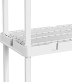 Gracious Living 3 Shelf Knect-A-Shelf Solid Light Duty Storage Unit 12 x 24 x 33 Organizer for Home, Garage, Basement & Laundry, White