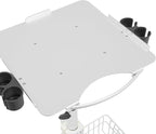 Medical Trolley Cart with Locking Wheels - Height Adjustable Mobile Workstation 24-38 inch,5 Casters Rolling Desktop Cart for Dental Clinic, Salon, Lab & Esthetician
