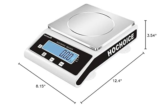 Lab Analytical Precision Scale 1000g x 0.01g | Weighs Grams, Ounces, Pounds and Carats | 0.01g High Accuracy Electronic Scientific Balance for Laboratory, Jewelry, Business | 1 Year Warranty