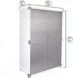 Heavy Duty Storage Solid Stainless Steel Cabinet with Lockable, Adjustable Shelf, Metal Garage Organizer (White, 48" W x 24" D x 72" H)