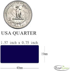 Royal Green Rectangle Sticker Labels 40mm x 19mm (1.57 inch x 0.75 inch) Gold Metallic Stickers for All Purpose - 100 Pack