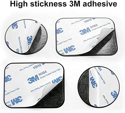 Replacement Metal Plates Set 16 Pack for Magnetic Car Mount. Kit of 16 Magnets for Back of Phone Case. Black Rectangular Iron Stickers Without Holes Discs. 3M Adhesive Backing Steel Sheets.