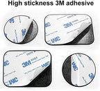 Replacement Metal Plates Set (8 Pack) for Magnetic Car Phone Holders, Wall, Air Vent Mounts, Cases, Magnets. Kit of 4 Black Round and 4 Rectangular Iron Discs Without Holes. 3M Adhesive Backing.