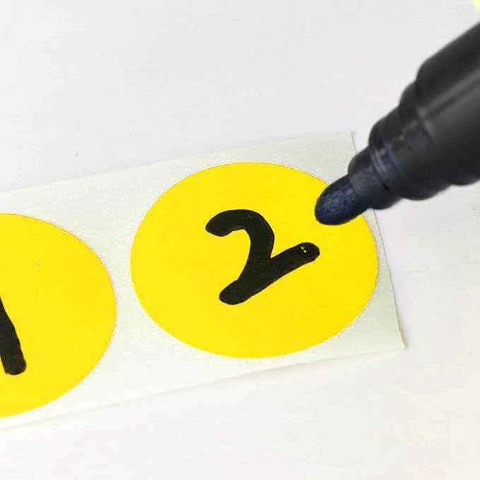 SHYGO® 1“ Yellow Circle Dot Stickers Color Coding Labels, 1000PCS 2 Rolls