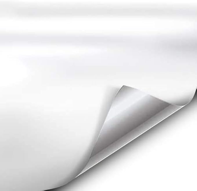 VViViD+ Satin Finish Premium Adhesive Vinyl Wrap Film (1ft x 5ft (White))