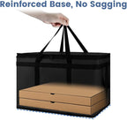 Cooler Insulated Food Delivery Bag & Drink Carrier with Hard Bottom, XXX-Large Pizza Bags for Doordash/Uber Eats, Grocery Catering Travel Thermal Frozen Carrier, Cold Warmer Accessories for Door Dash