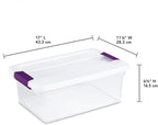 Sterilite 24-Pack ClearView Latch Box, Stackable Storage Organizer Bins for Home, 15 Quart