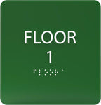 Forest ADA Floor 1 Sign with Braille – Made from Durable Acrylic and Ready to Mount