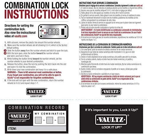 Vaultz Locking Clipboard with Storage - Heavy Duty Metal Clip Board Box Holds 8.5" x 11" Letter-Size Paper or Tablet Device - Combination Lock, Black