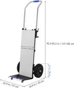 Folding Stair Climber Hand Trucks Climbing Cart for Moving Appliance Stair Climbing Hand Truck Dollys Black