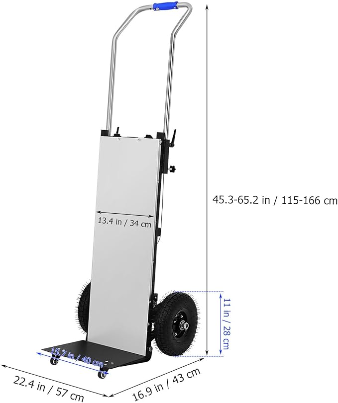 Folding Stair Climber Hand Trucks Climbing Cart for Moving Appliance Stair Climbing Hand Truck Dollys Black