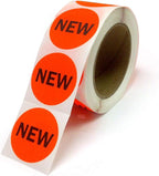 NextDayLabels - Neon Red Color, Round Labels/Great to use for Inventory Control, Grocery, Sales, Clothing Stores, Stickers 2" - 500 Labels Per Roll, 1 Roll Per Package (New)