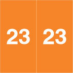 2023 Year Stickers, Doctor Stuff 2023 Chart Stickers, Orange, Ames Large Style, USA Made Year Labels for for X-Ray Jackets, 500/Roll, 1 Roll, 1-7/8" x 1-7/8"