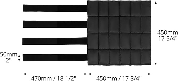 QWORK Horse Ice Leg Wraps - Reusable Gel Ice Pack Therapy Set of 2 - for Horses Injuries, Swelling, Arthritis, Black